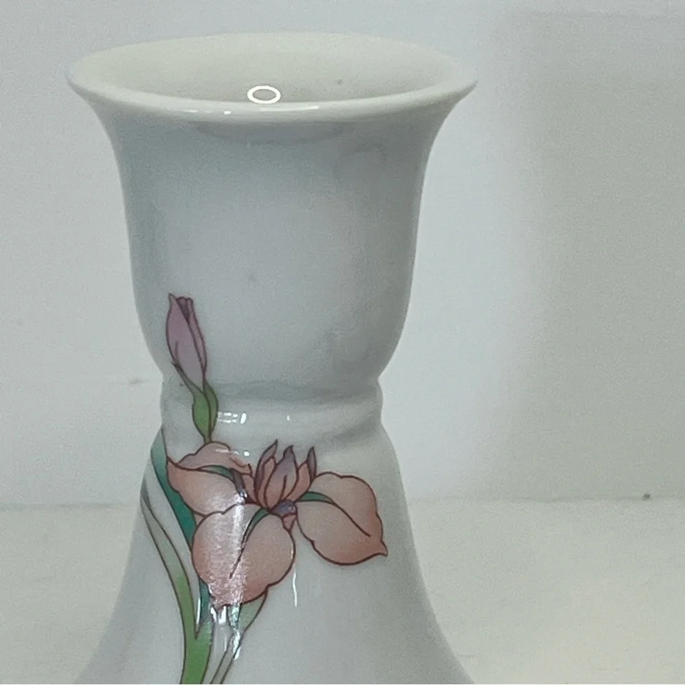 Pair of Vintage 1983 Wicks ’N’ Sticks Fiona Black Porcelain Candle Sticks